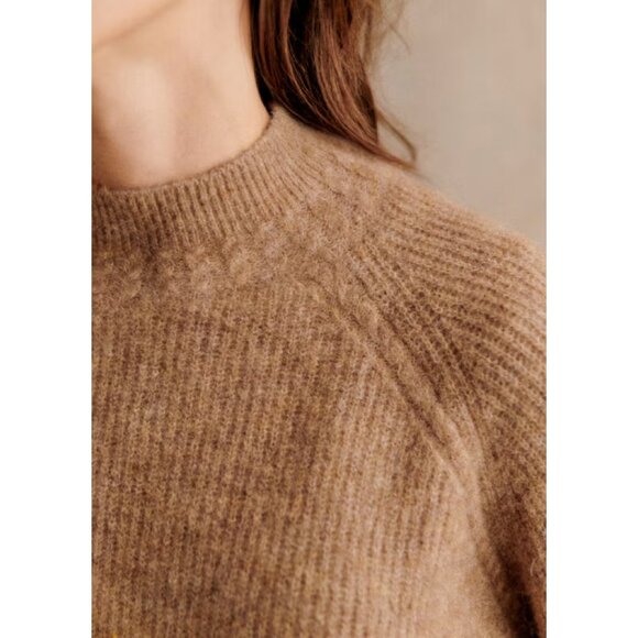 Sezane Otis Sweater in Camel - Picture 3 of 7
